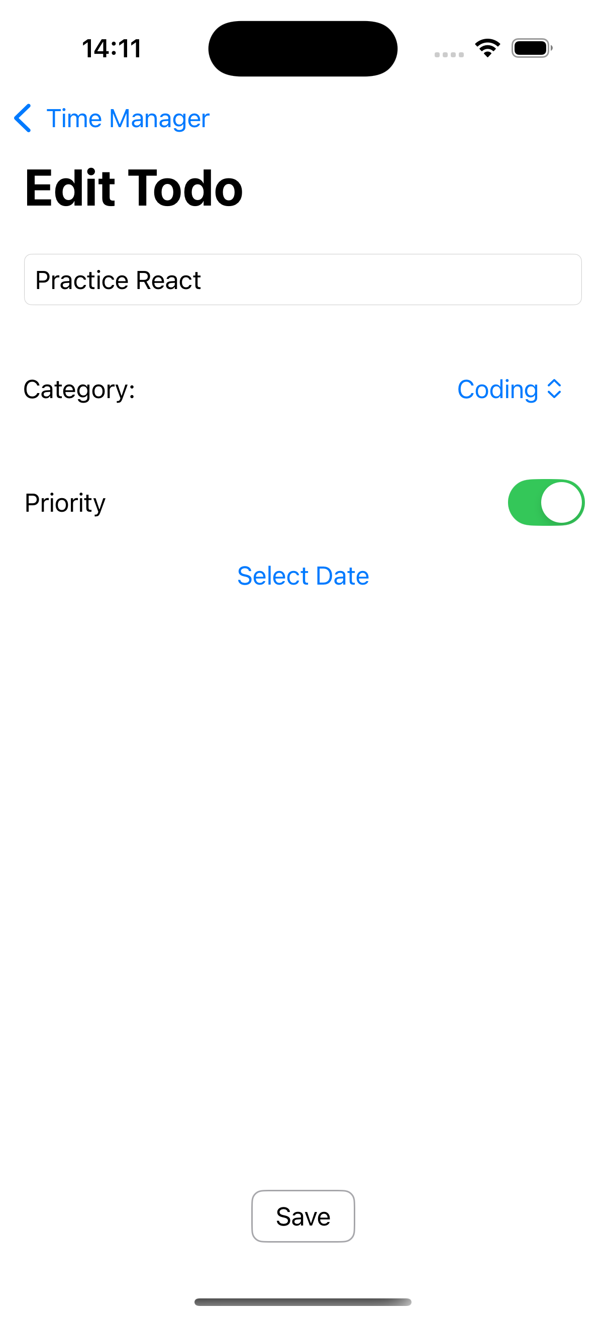 iOS Todo App with API integration