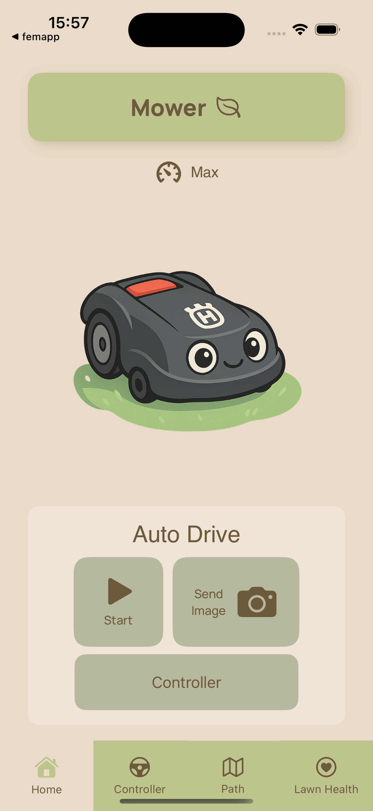 Mower with Application
